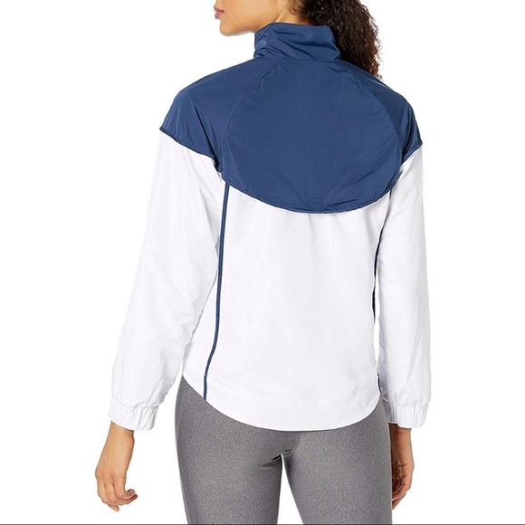 Covalent Activewear Womens Team Windbreaker in White/Navy- Size Large - Picture 2 of 2